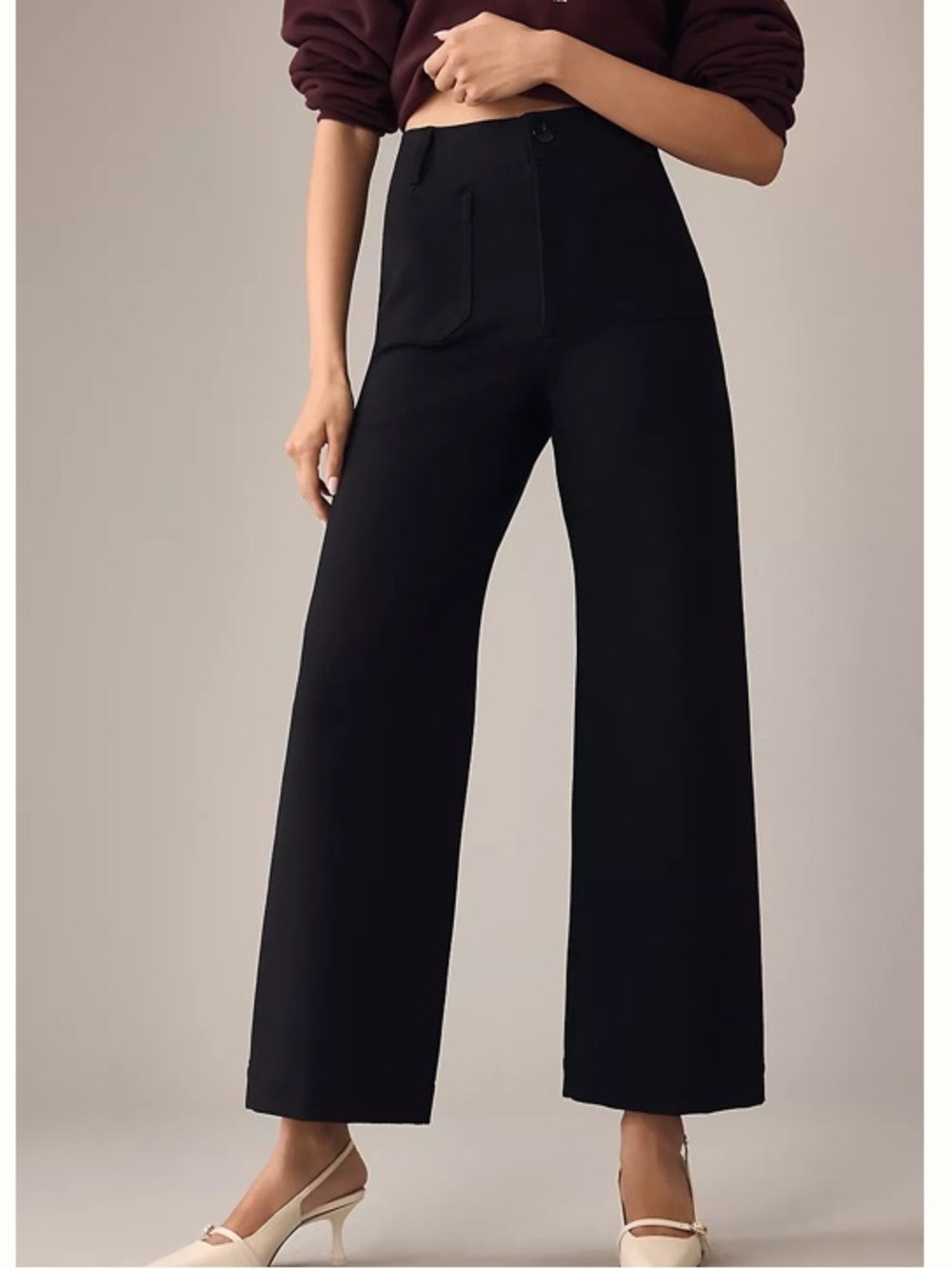 Anthropologie Maeve Colette Ponte Cropped Pants Size 25 - Picture 3 of 11